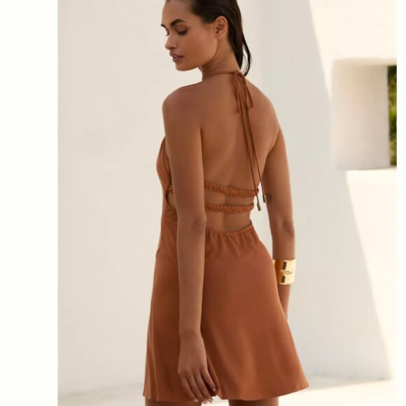 Brand New By Anthropologie Cowl-Neck Mini Dress - Picture 2 of 11